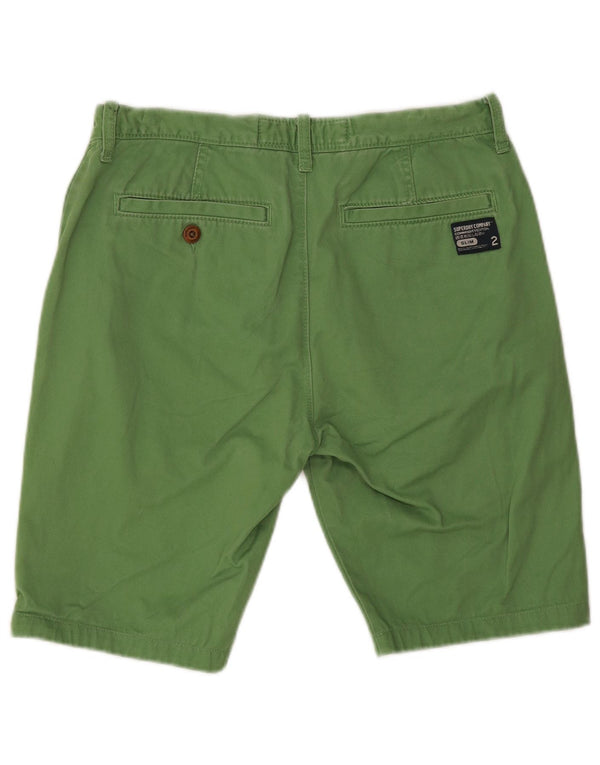 Superdry Mens Chino Shorts Médio W30 Algodão Verde