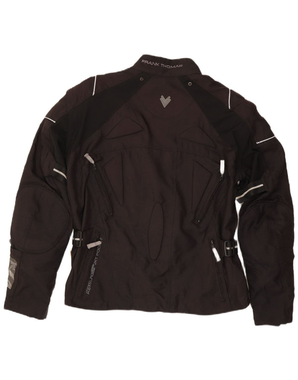 Jaqueta Frank Thomas Mens Graphic Racer Reino Unido 42 XL Preto Nylon