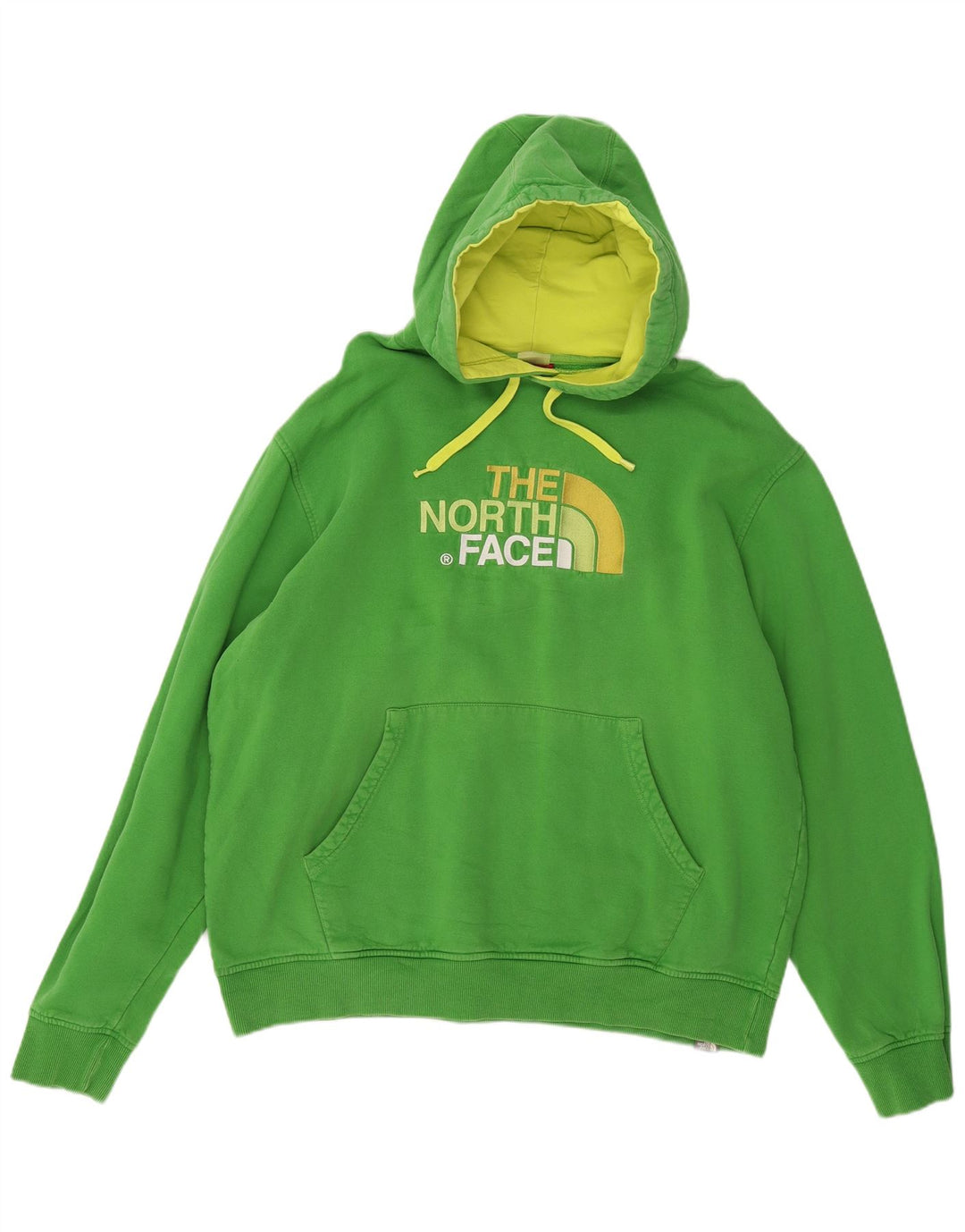 THE NORTH FACE Mens Graphic Hoodie Jumper XL Algodão Verde