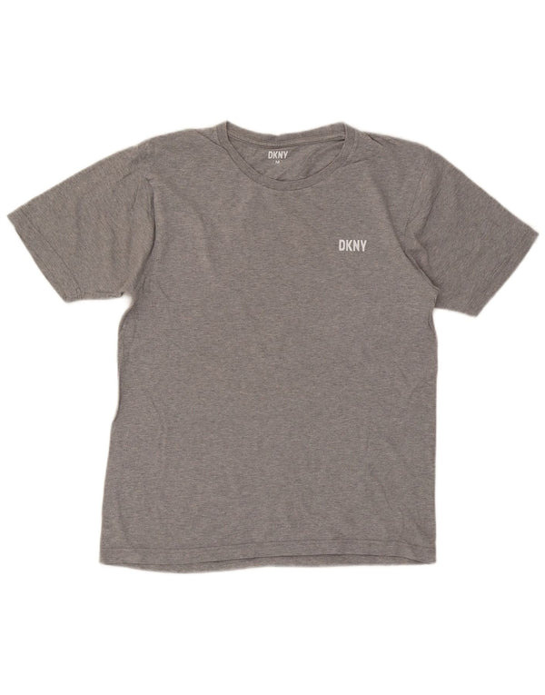 Camiseta masculina Dkny Top cinza médio algodão