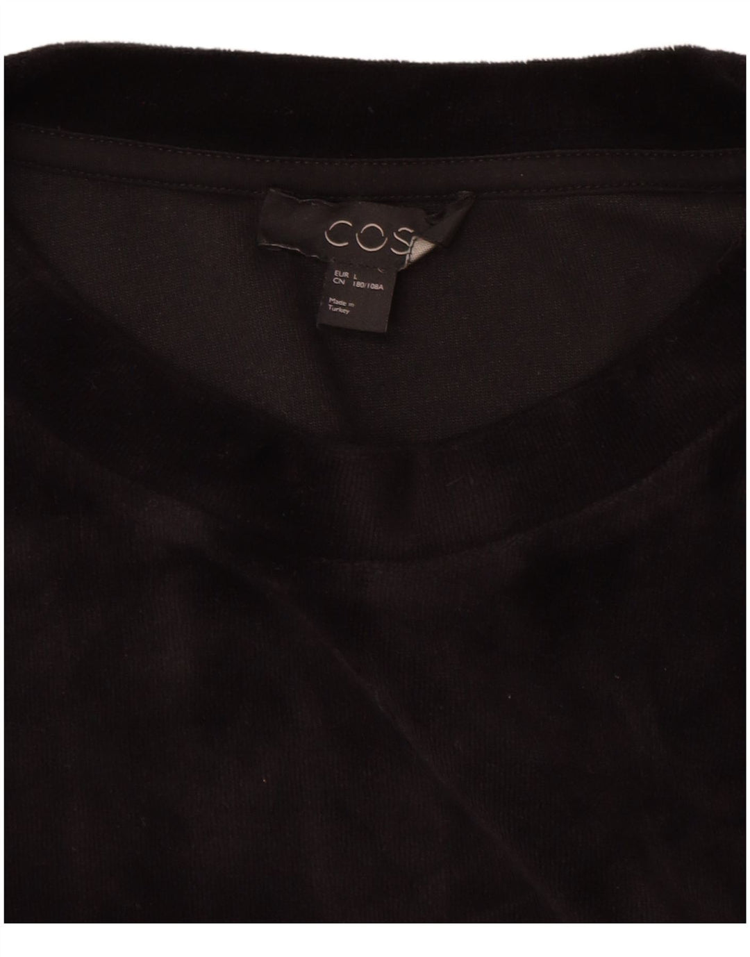 Cos Mens Top Manga Longa Grande Algodão Preto