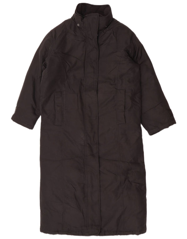 Casaco acolchoado grande Eddie Bauer feminino Petite Mademoiselle Reino Unido 6 XS preto