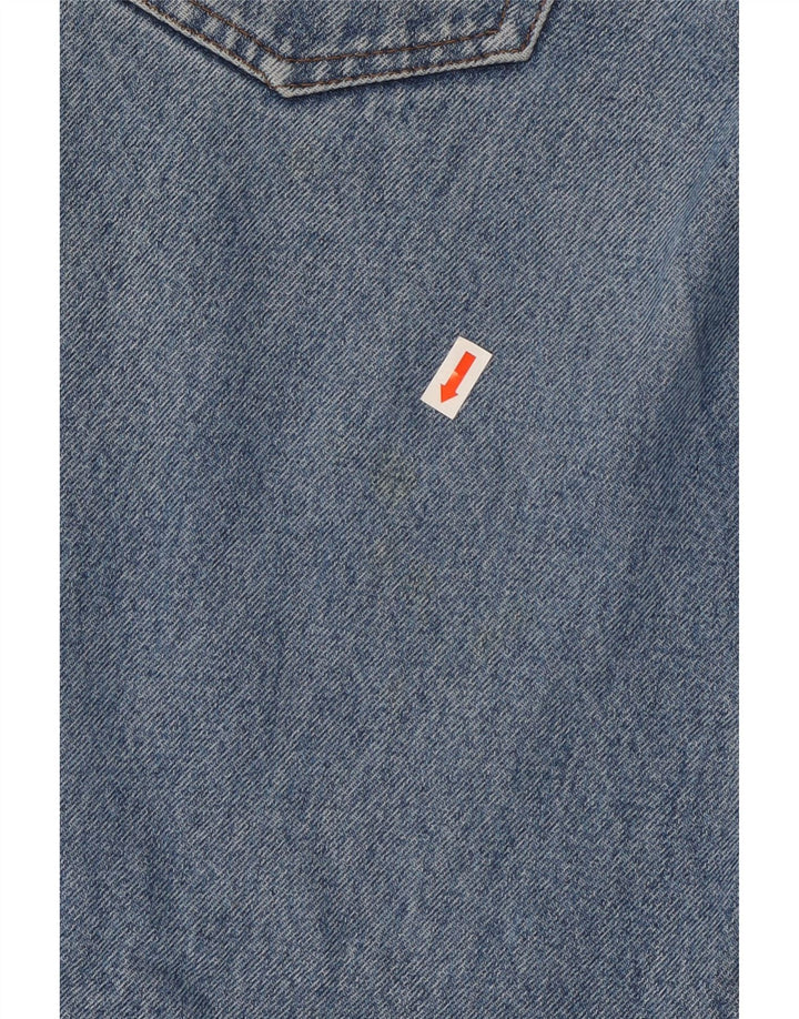 Jeans cônicos femininos vintage W26 L27 azul