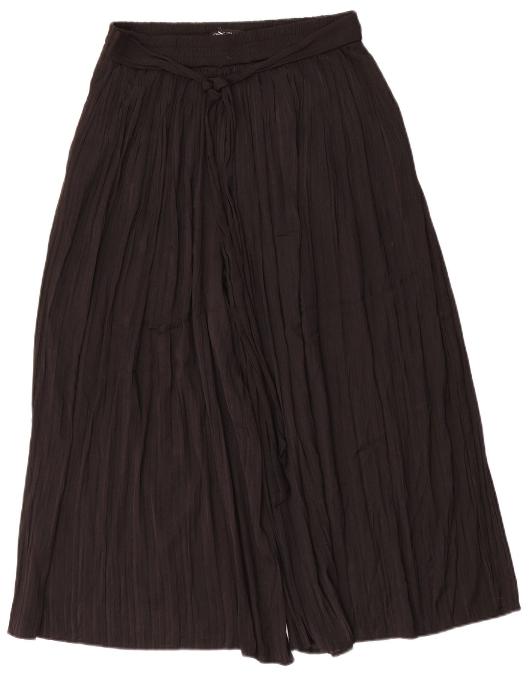 Zara Calça feminina Cullotes Capri médio W30 L22 poliéster preto