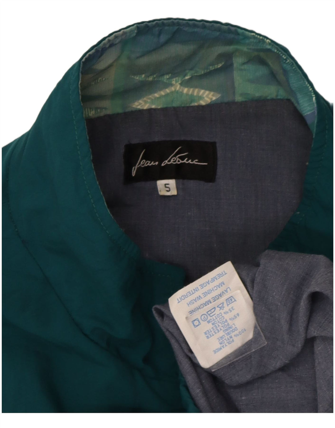 Jean Leduc Mens Treino Top Jacket XL Poliéster Geométrico Verde
