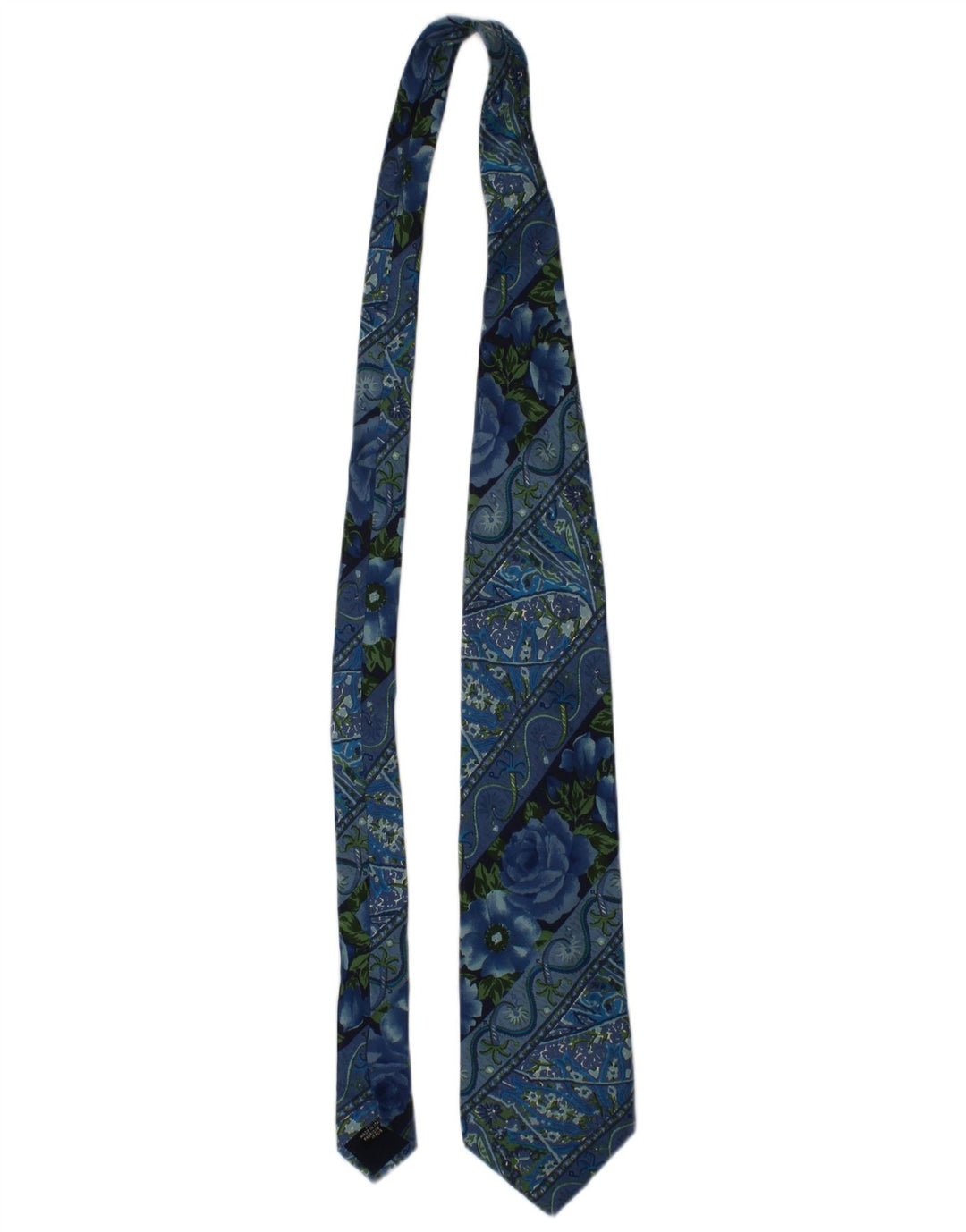 Gravata masculina Kenzo tamanho único azul floral seda designer