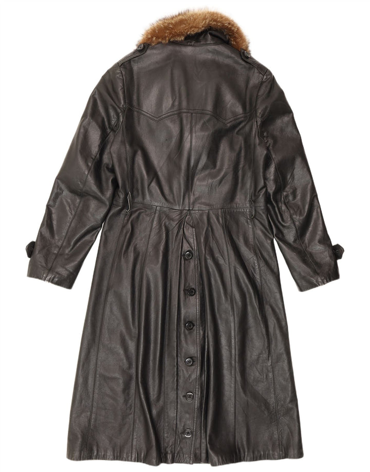 Casaco de couro masculino vintage UK 38 médio preto