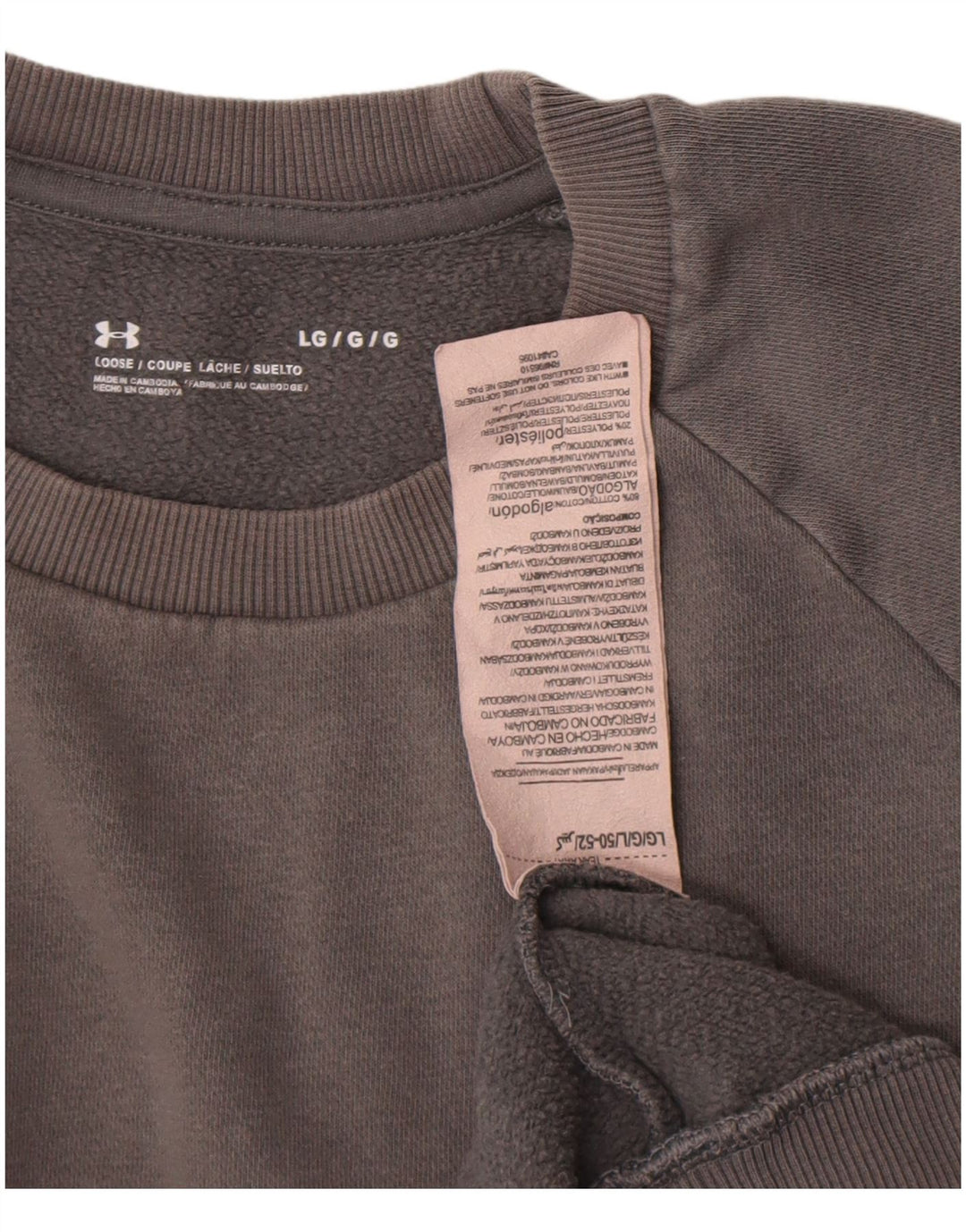 Under Armour moletom masculino jumper grande algodão cinza