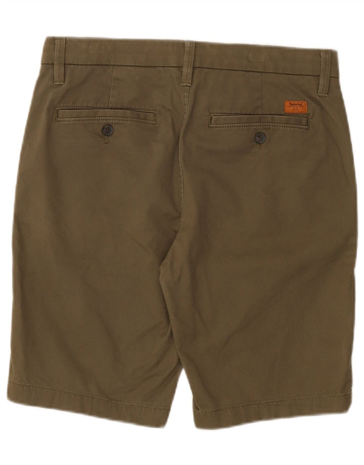 Timberland Mens Chino Shorts W30 Médio Algodão Cáqui