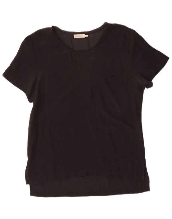 Calvin Klein Jeans Blusa Feminina Top UK 14 Médio Preto