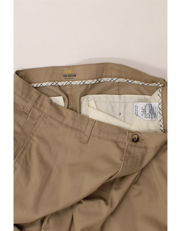 LEE Mens Relaxed Fit Chino Trousers W34 L34  Beige Cotton Vintage Lee and Second-Hand Lee from Messina Hembry 