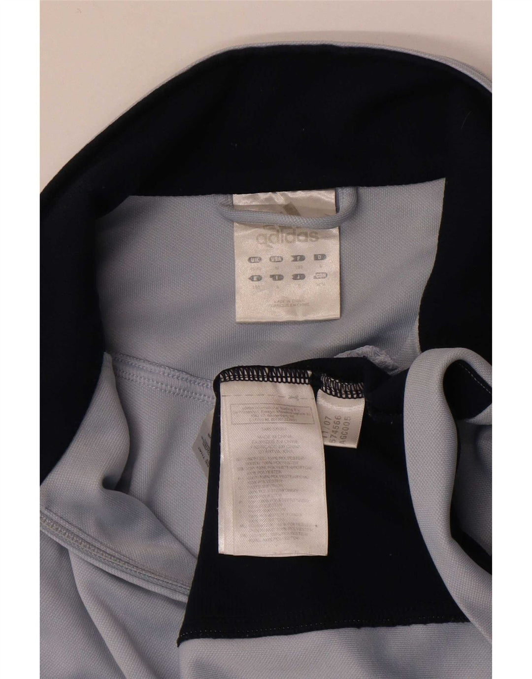 Adidas Mens Tracksuit Top Jacket UK 40/42 Cinza Médio Colourblock Poliéster