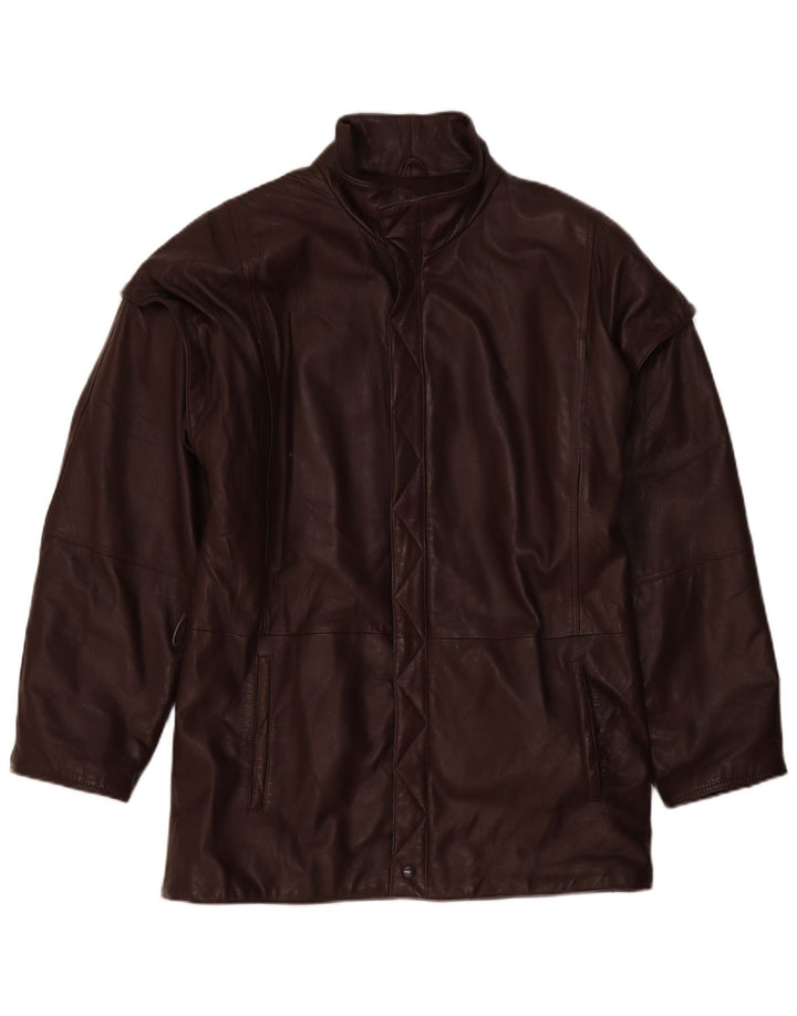 Jaqueta de couro masculina vintage Reino Unido 40 grande couro marrom