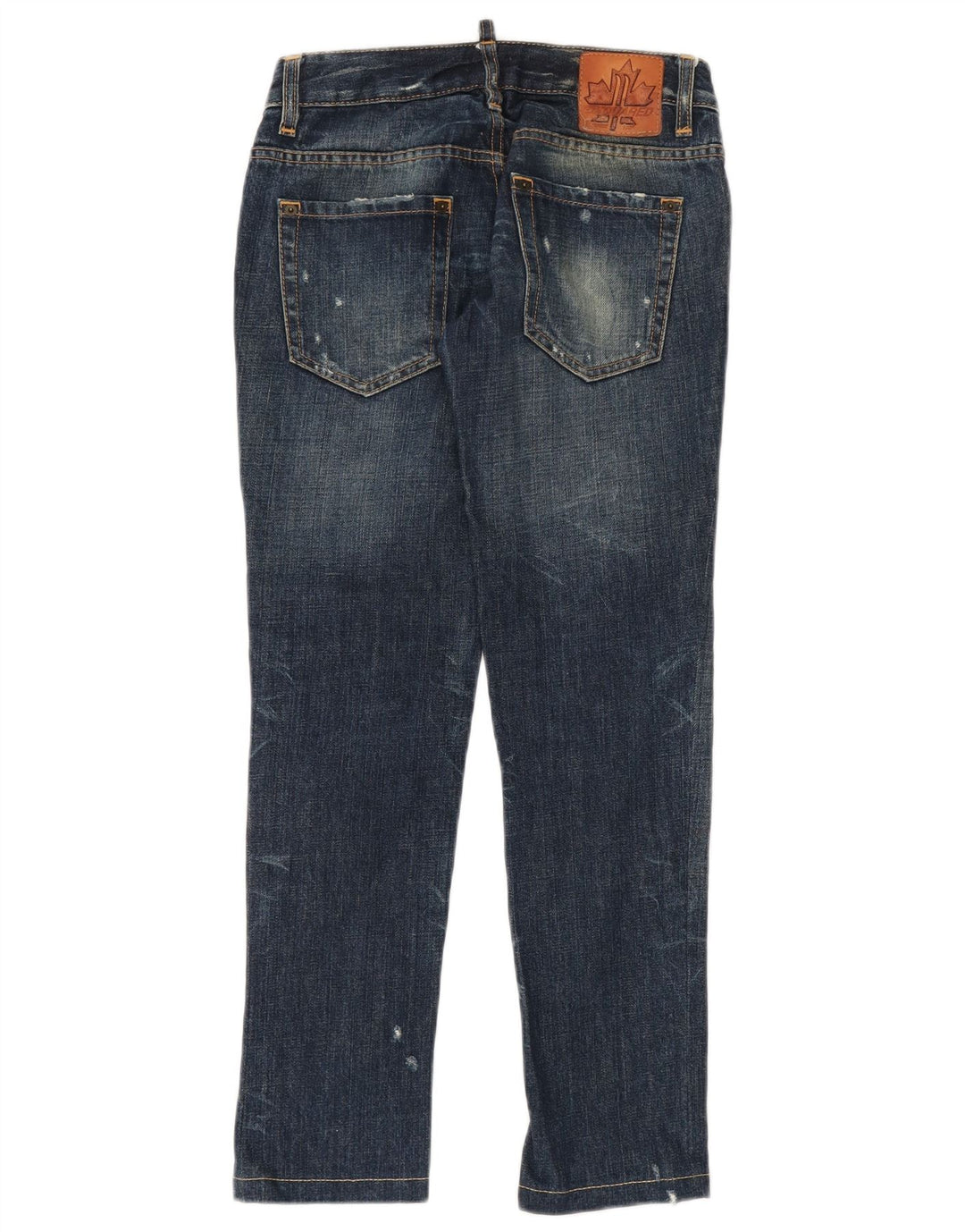 Dsquared2 Calça jeans feminina desgastada IT 38 XS W28 L29 algodão azul