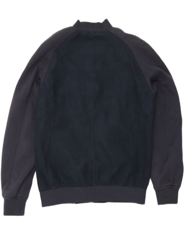 Jaqueta bomber masculina Zara UK 40 grande azul marinho