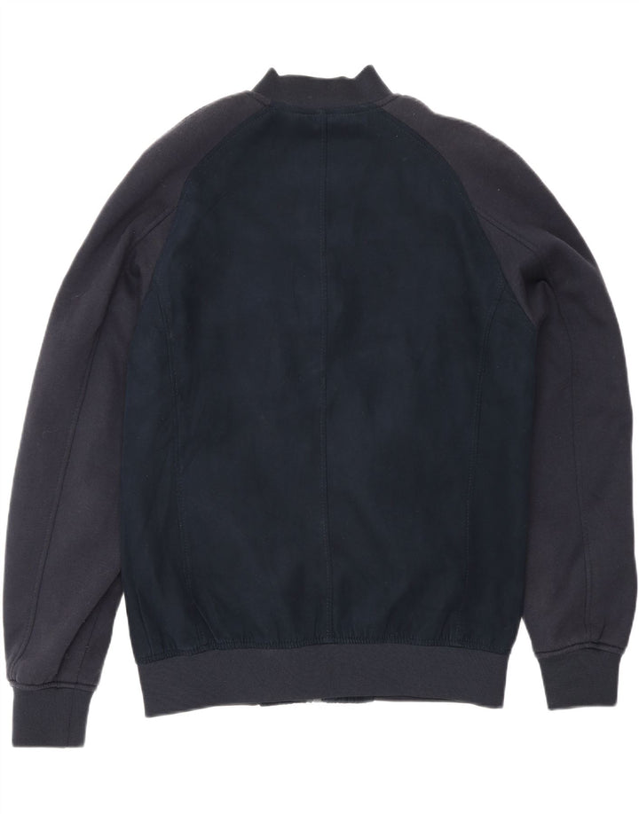 Jaqueta bomber masculina Zara UK 40 grande azul marinho