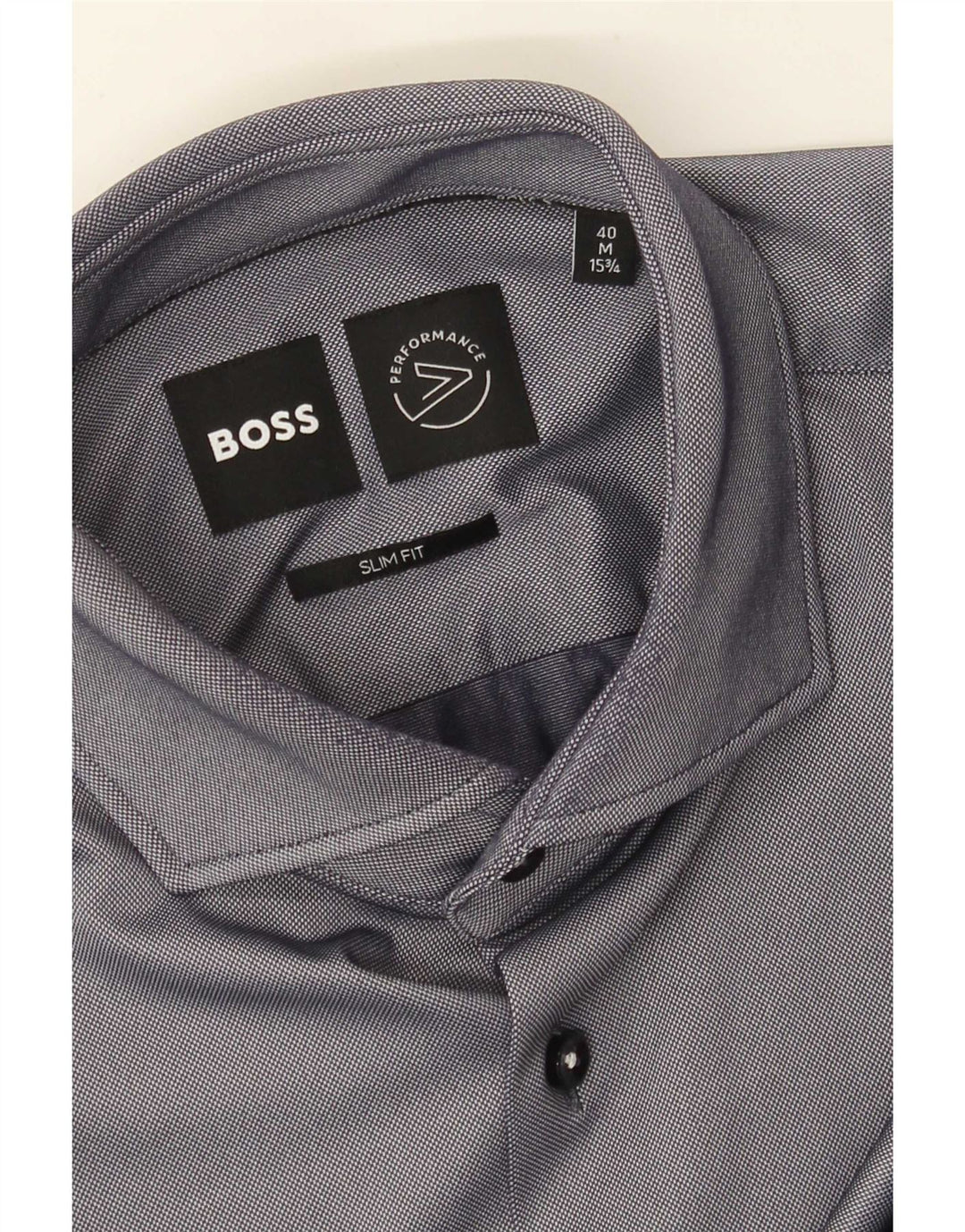 Camisa Slim Fit Masculina Hugo Boss Tamanho 40 15 3/4 Cinza Médio