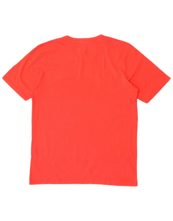 Camiseta masculina Lee com estampa gráfica grande de algodão vermelho
