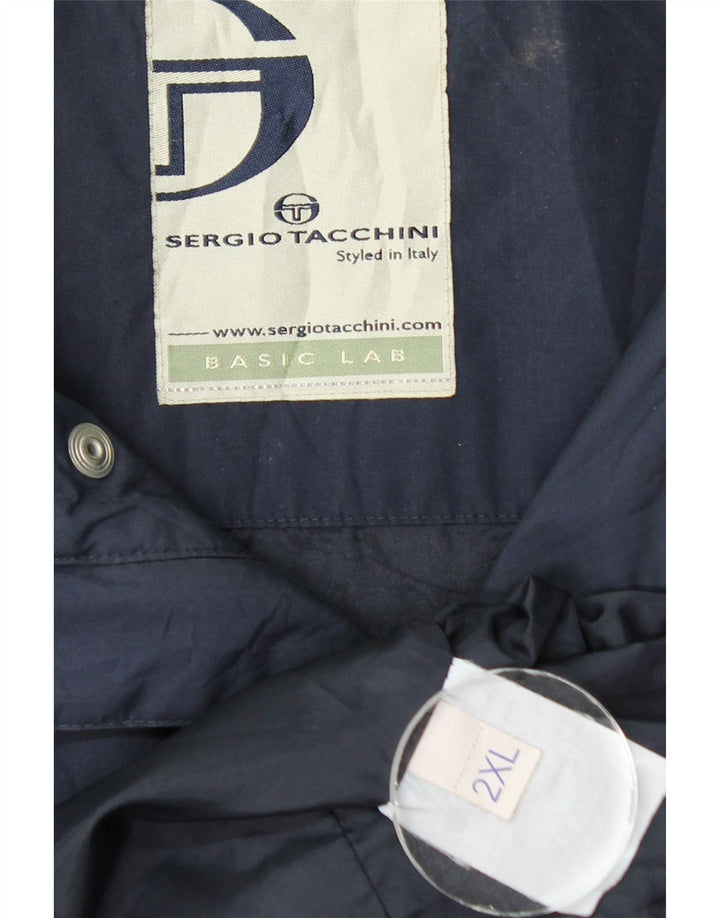 Jaqueta utilitária masculina Sergio Tacchini UK 44 2XL azul marinho