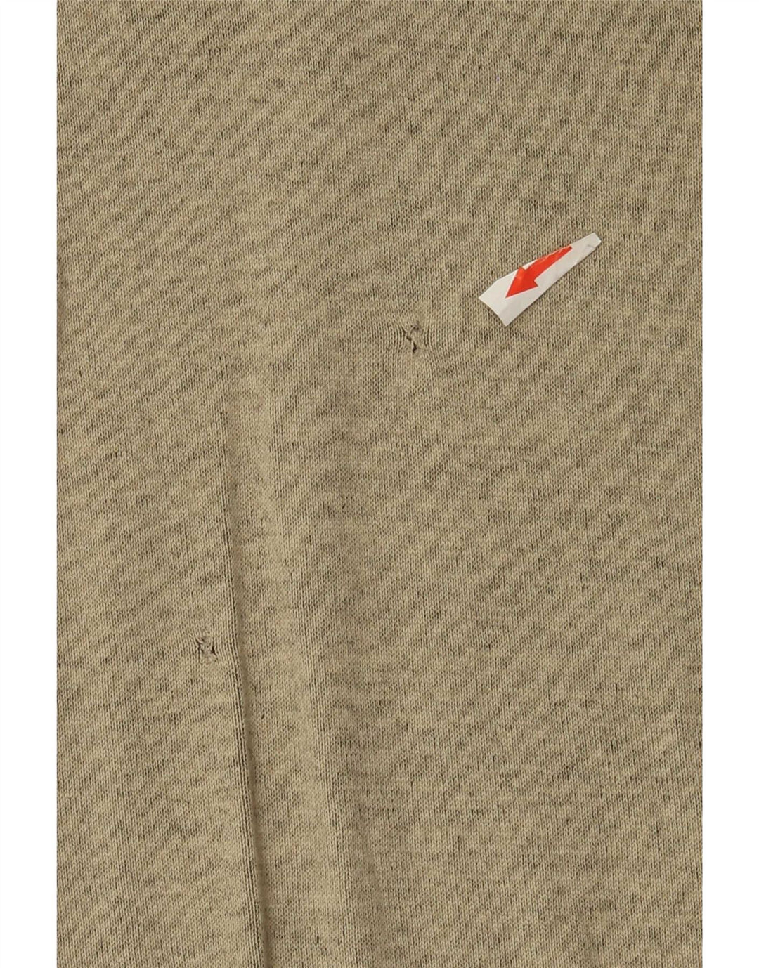 Suéter masculino Calvin Klein com gola e zíper, algodão manchado bege médio