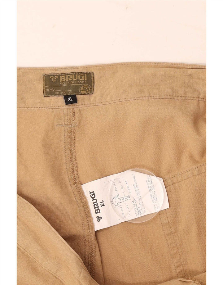Brugi Mens Chino Shorts XL W38 Algodão Bege