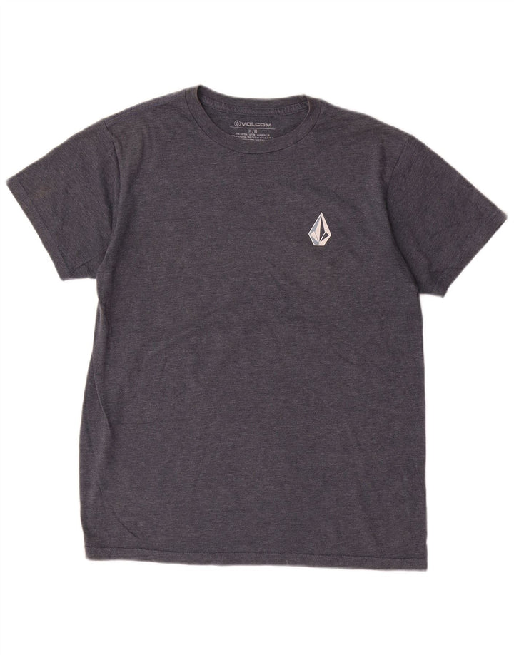 Camiseta masculina gráfica Volcom Top médio algodão azul marinho