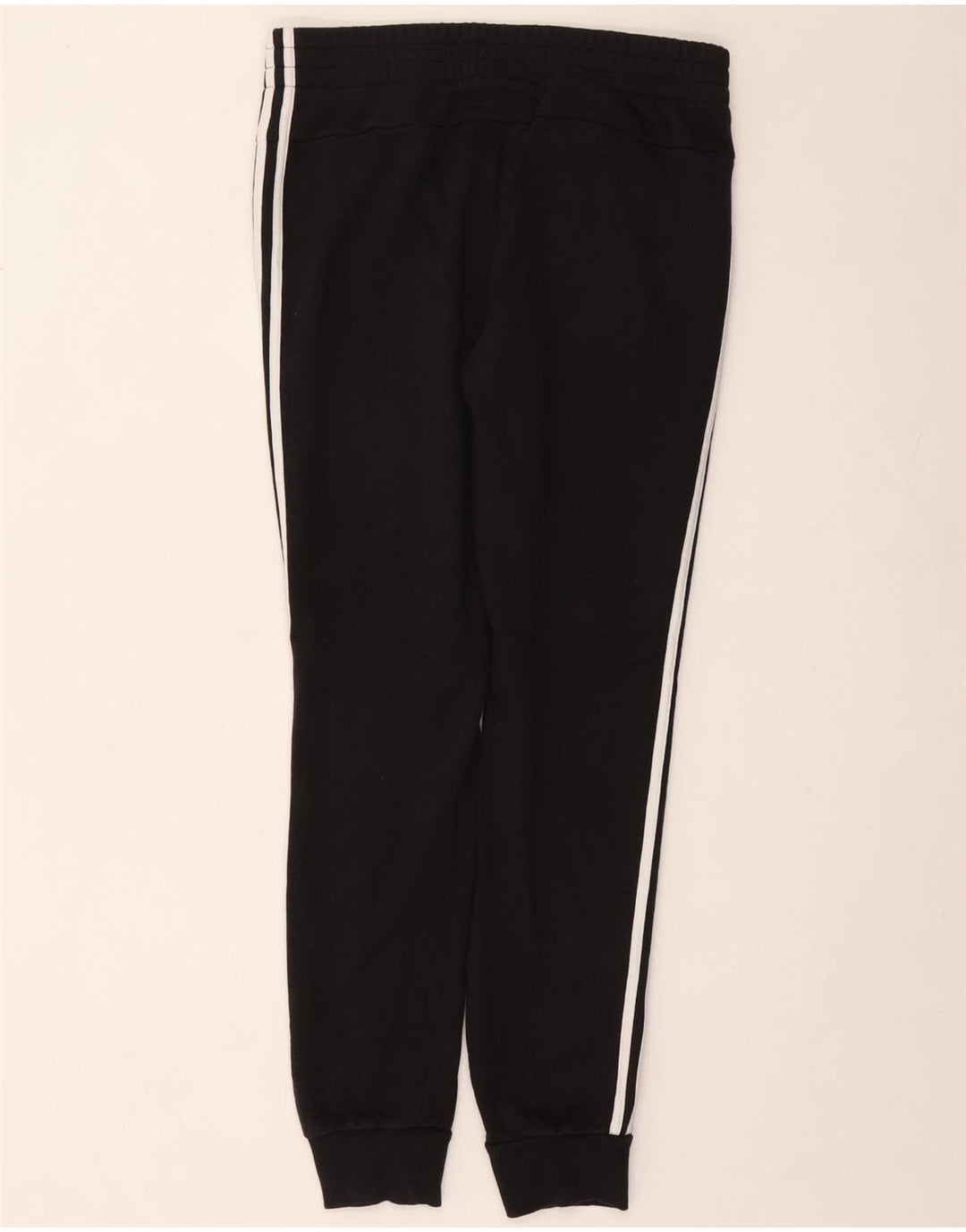 ADIDAS Womens Tracksuit Calças Joggers UK 12/14 Médio Algodão Preto