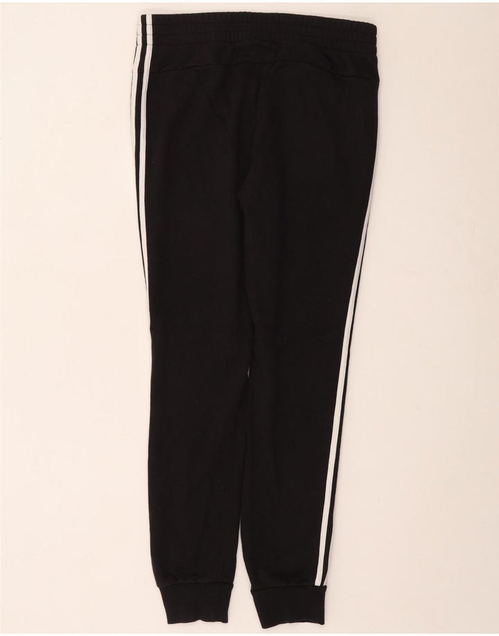 ADIDAS Womens Tracksuit Calças Joggers UK 12/14 Médio Algodão Preto