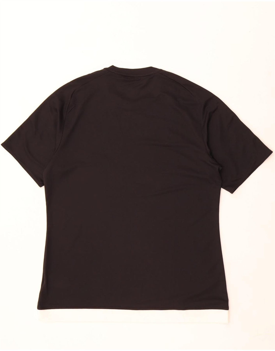 Adidas Mens Climalite Camiseta Top Grande Preto Colorblock Poliéster