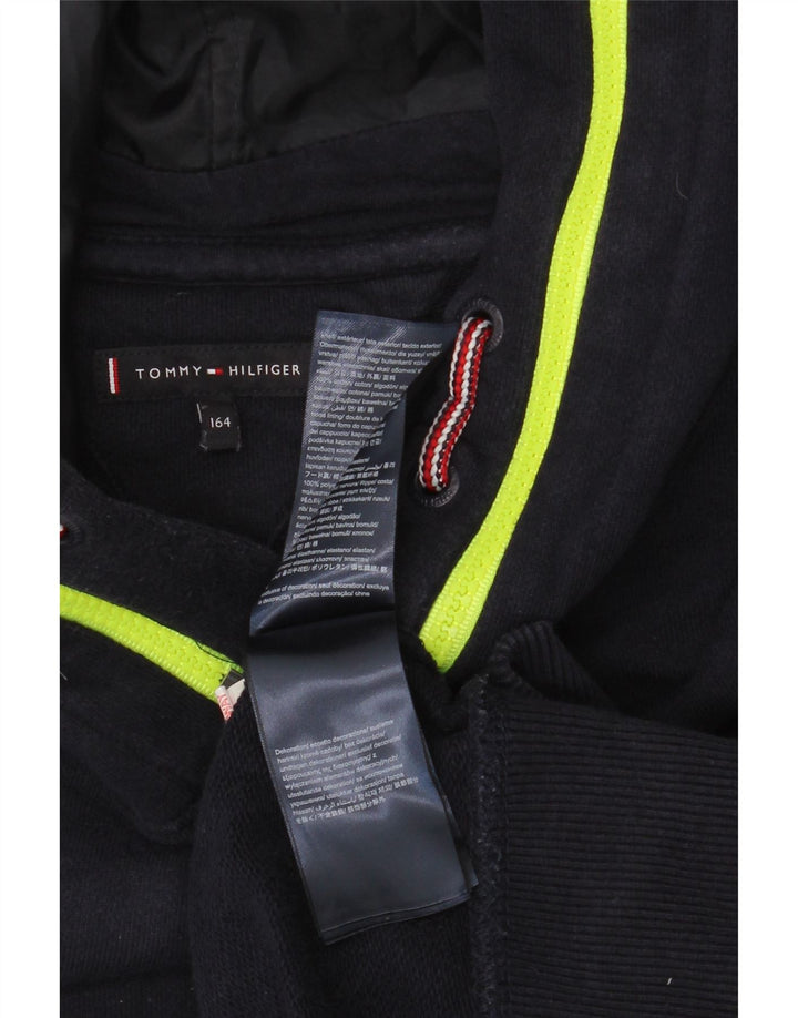 Tommy Hilfiger Meninos moletom com capuz 13-14 anos azul marinho poliéster