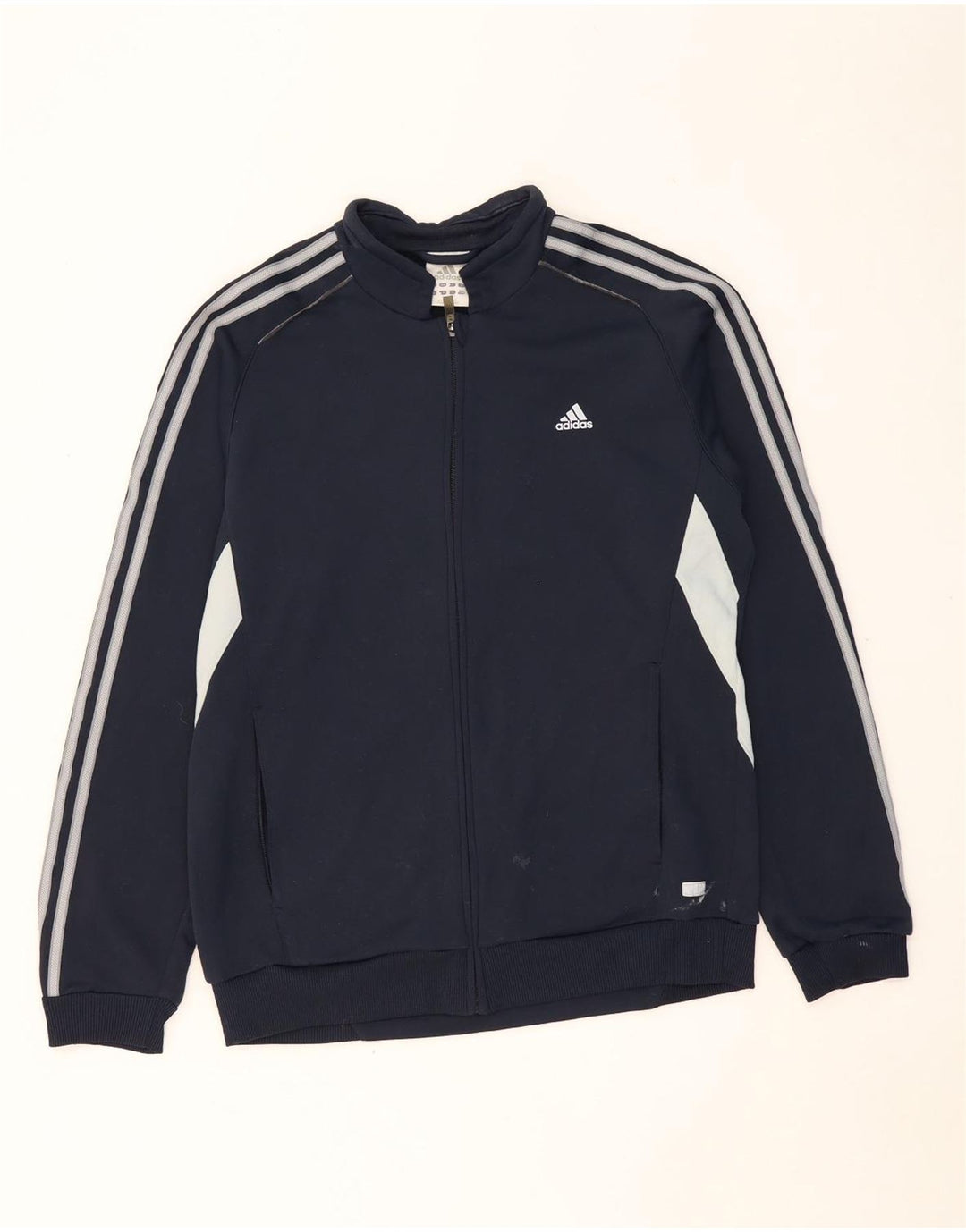 ADIDAS Mens Tracksuit Top Jacket Grande Azul Marinho Colourblock Poliéster