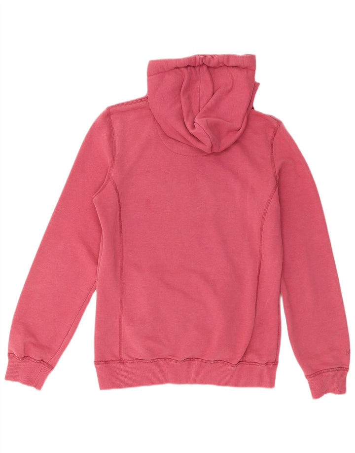 Suéter com capuz gráfico feminino Fat Face UK 12 rosa médio