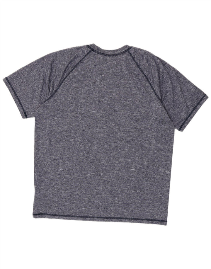 Camiseta masculina Nike Dri Fit Top grande poliéster manchado azul marinho