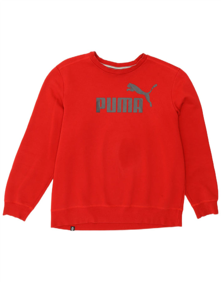 PUMA Mens Graphic Moletom Jumper Grande Vermelho