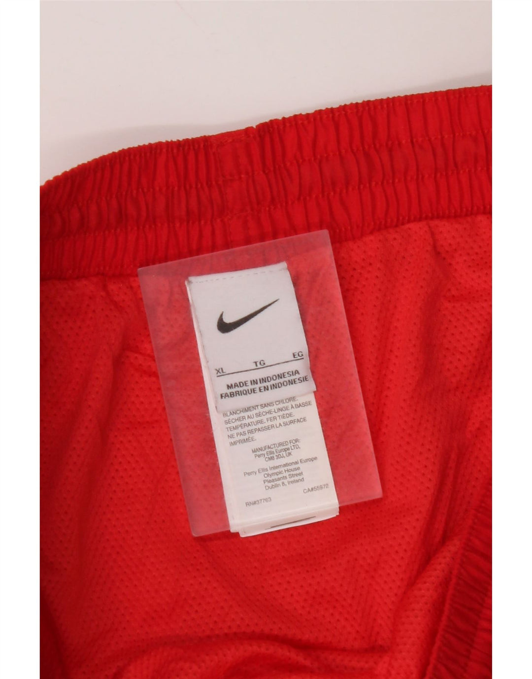 Shorts de natação masculinos NIKE XL poliéster vermelho