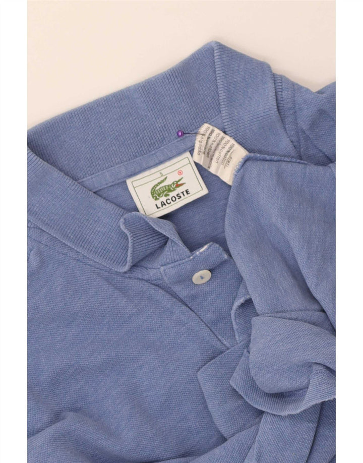 Camisa polo masculina Lacoste tamanho 5 grande algodão azul