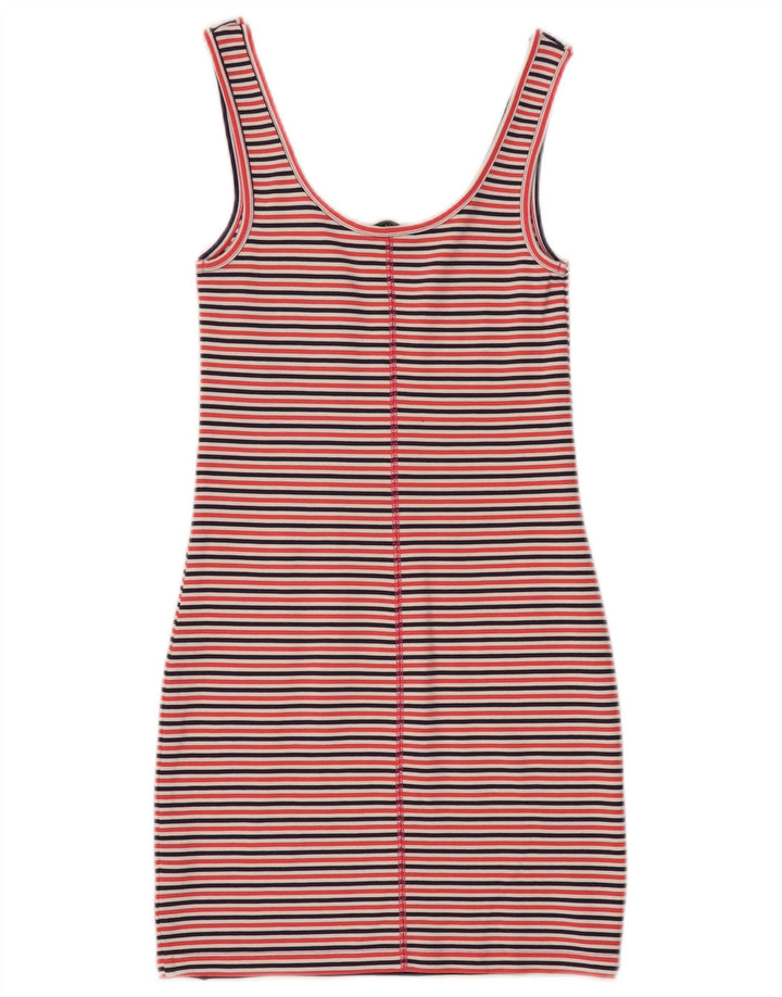 JACK WILLS Vestido feminino sem mangas com bainha UK 8 pequeno multicolorido