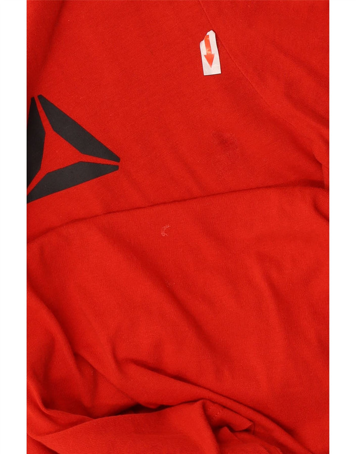 Camiseta gráfica masculina Reebok Top XL algodão vermelho