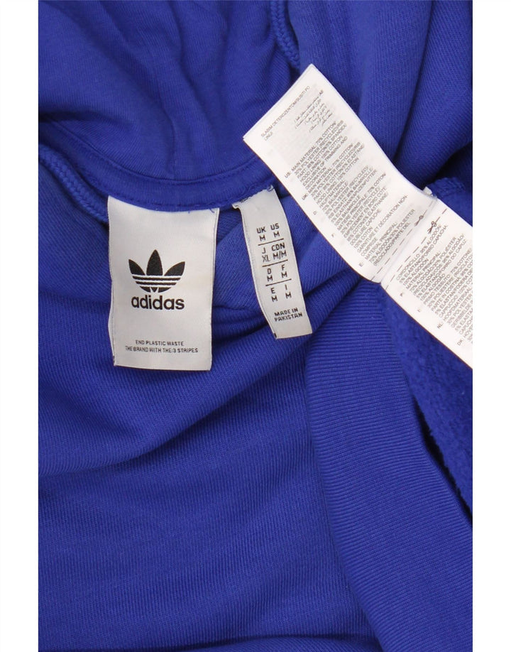 Adidas Mens Hoodie Jumper Médio Algodão Azul