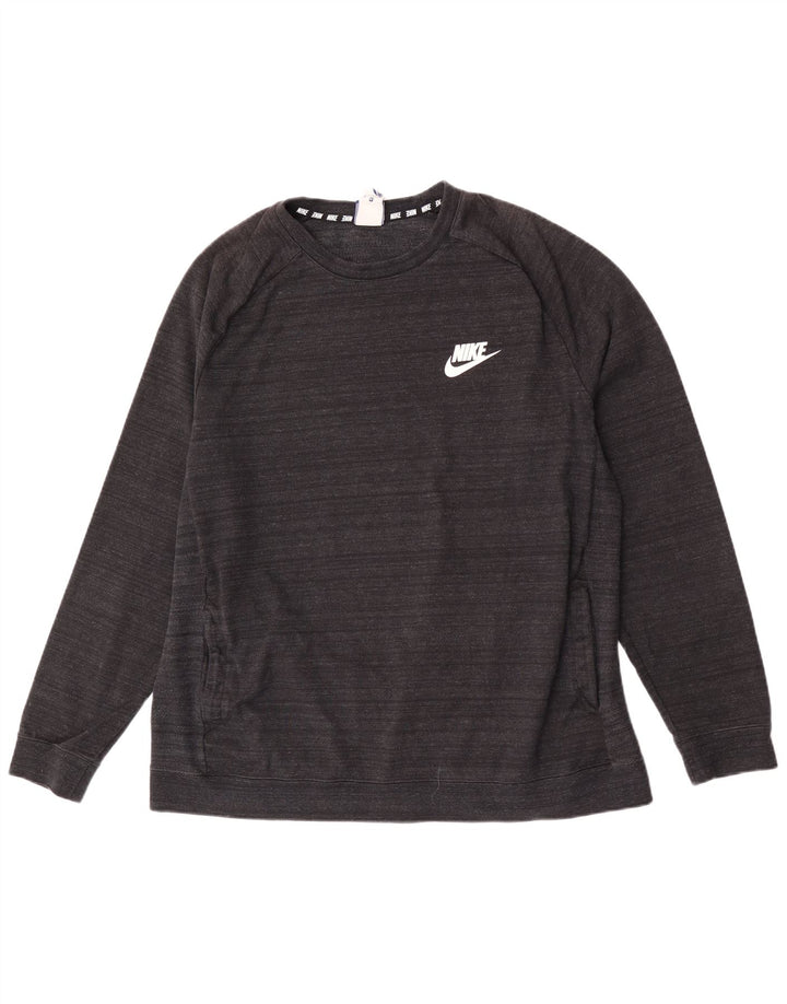 Moletom masculino Nike Jumper XL preto manchado de algodão
