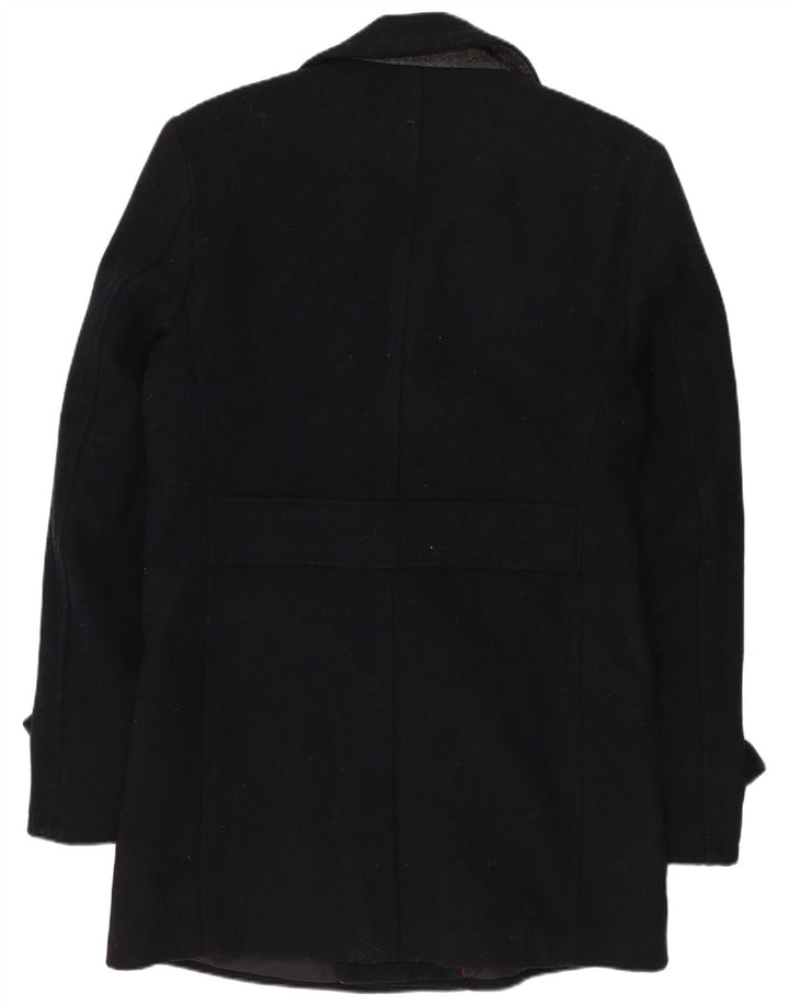Angelo Litrico Mens Pea Coat UK 36 Lã Azul Marinho Pequeno