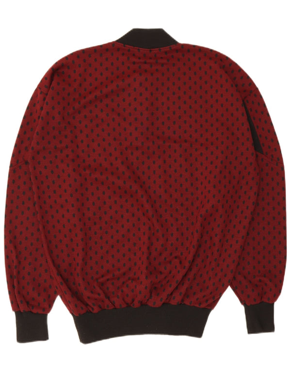 Suéter masculino vintage com gola redonda UK 46 2XL marrom manchado