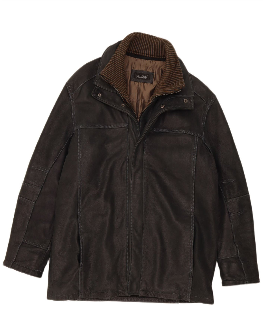 Jaqueta de couro masculina Scandianavia UK 36 pequena cinza
