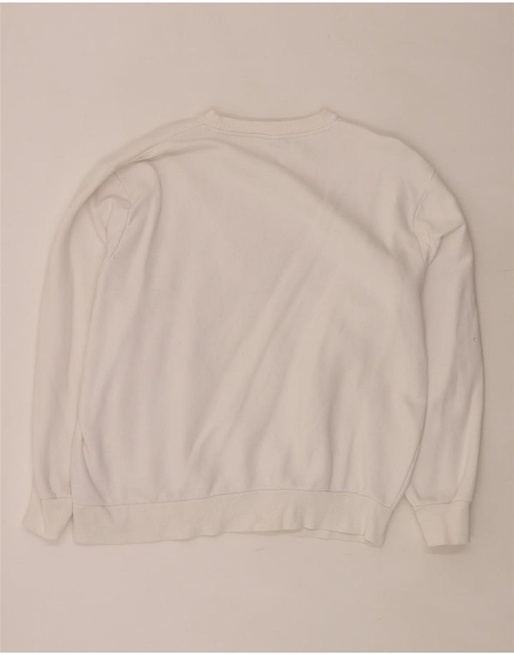 ELLESSE moletom feminino oversized gráfico Reino Unido 8 pequeno algodão branco