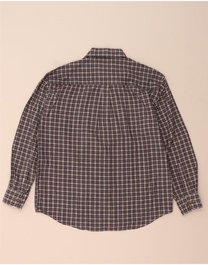 Camisa masculina Marlboro Classics grande algodão xadrez azul marinho