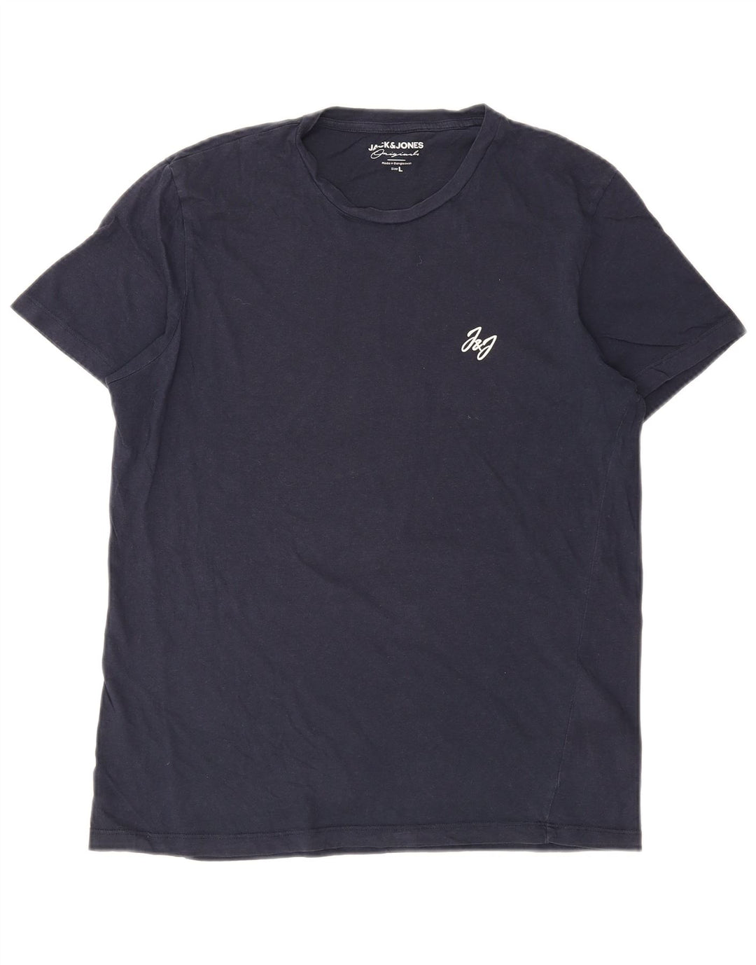Camiseta masculina JACK & JONES grande algodão azul marinho