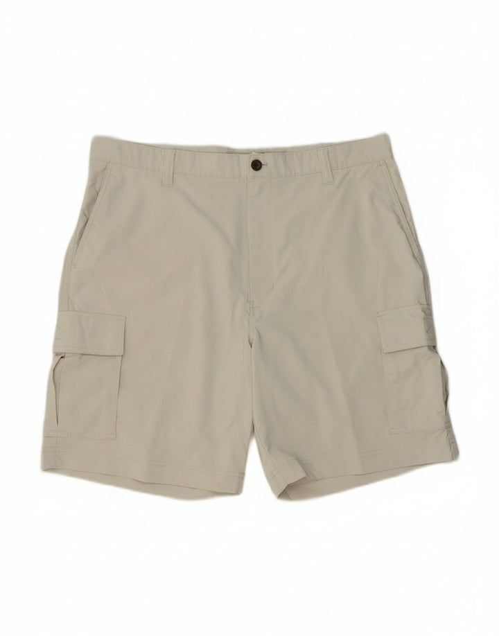 CHAPS Mens Regular Fit Cargo Shorts W36 Grande Poliéster Bege