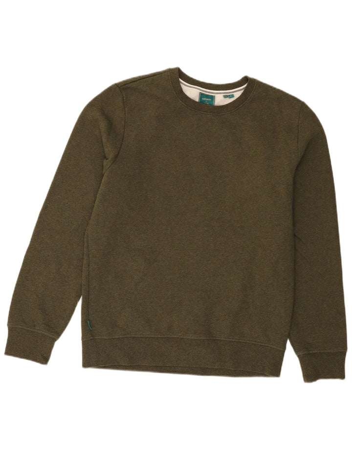 SUPERDRY moletom masculino jumper grande algodão cáqui