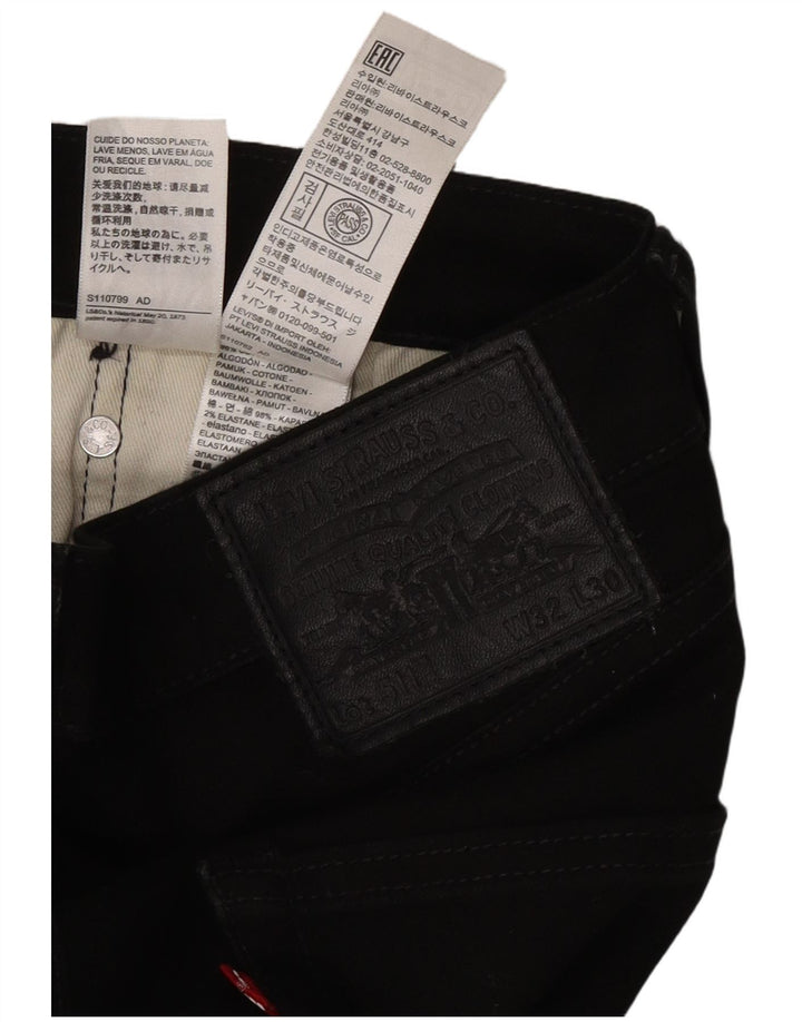 Levi's Masculino 511 Slim Jeans W32 L30 Algodão Preto