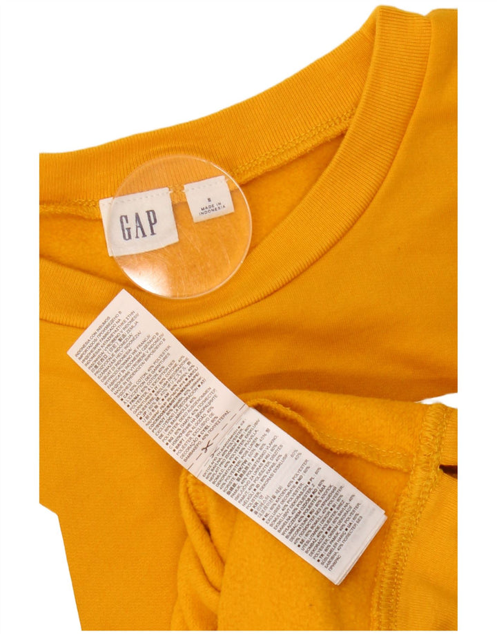 GAP moletom feminino oversized gráfico Reino Unido 10 pequeno algodão amarelo